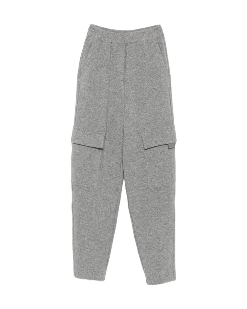 Fabiana Filippi Gray Cargo Casual Trousers