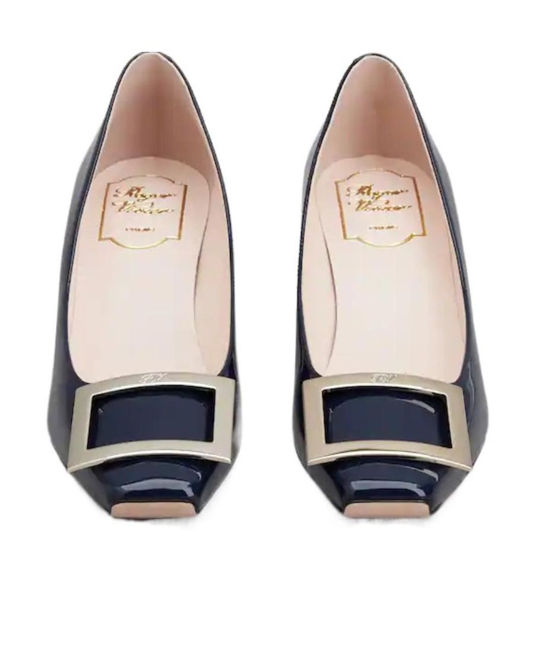 Roger Vivier Blue Trompette Embellished Buckle Pumps
