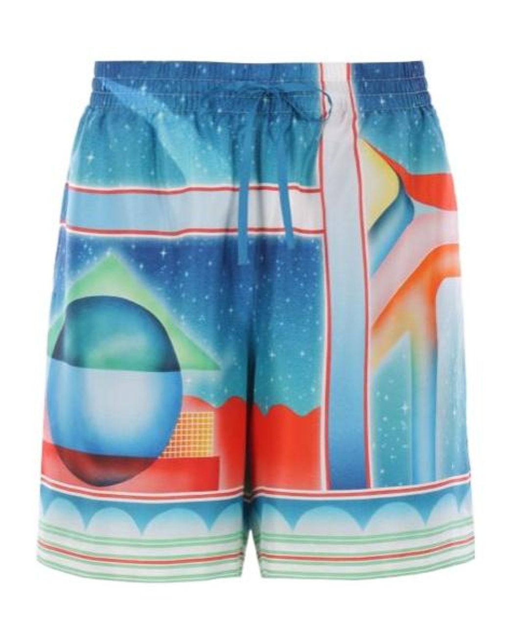 Casablanca Blue Galaxy Court Printed Shorts for men