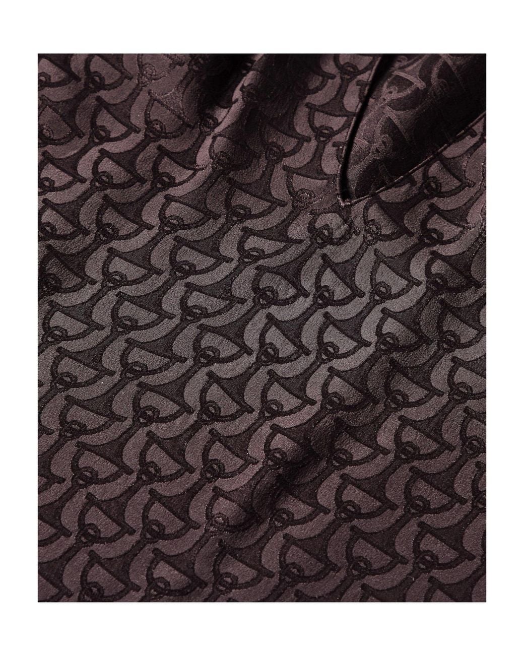 Gucci Purple Stand-Up Collar Long-Sleeved Top