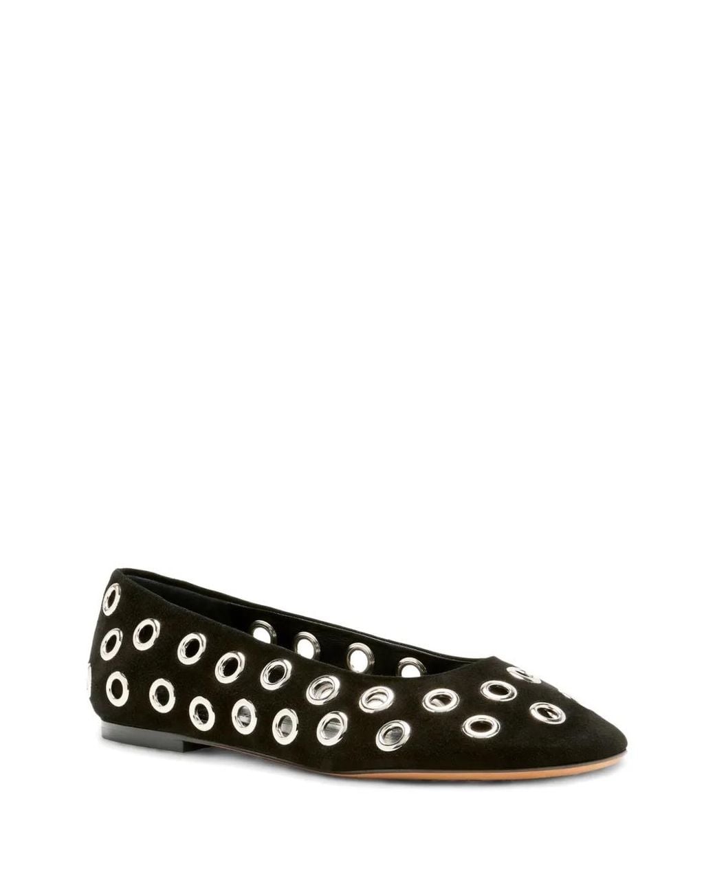 Proenza Schouler Black アイレット フラットシューズ