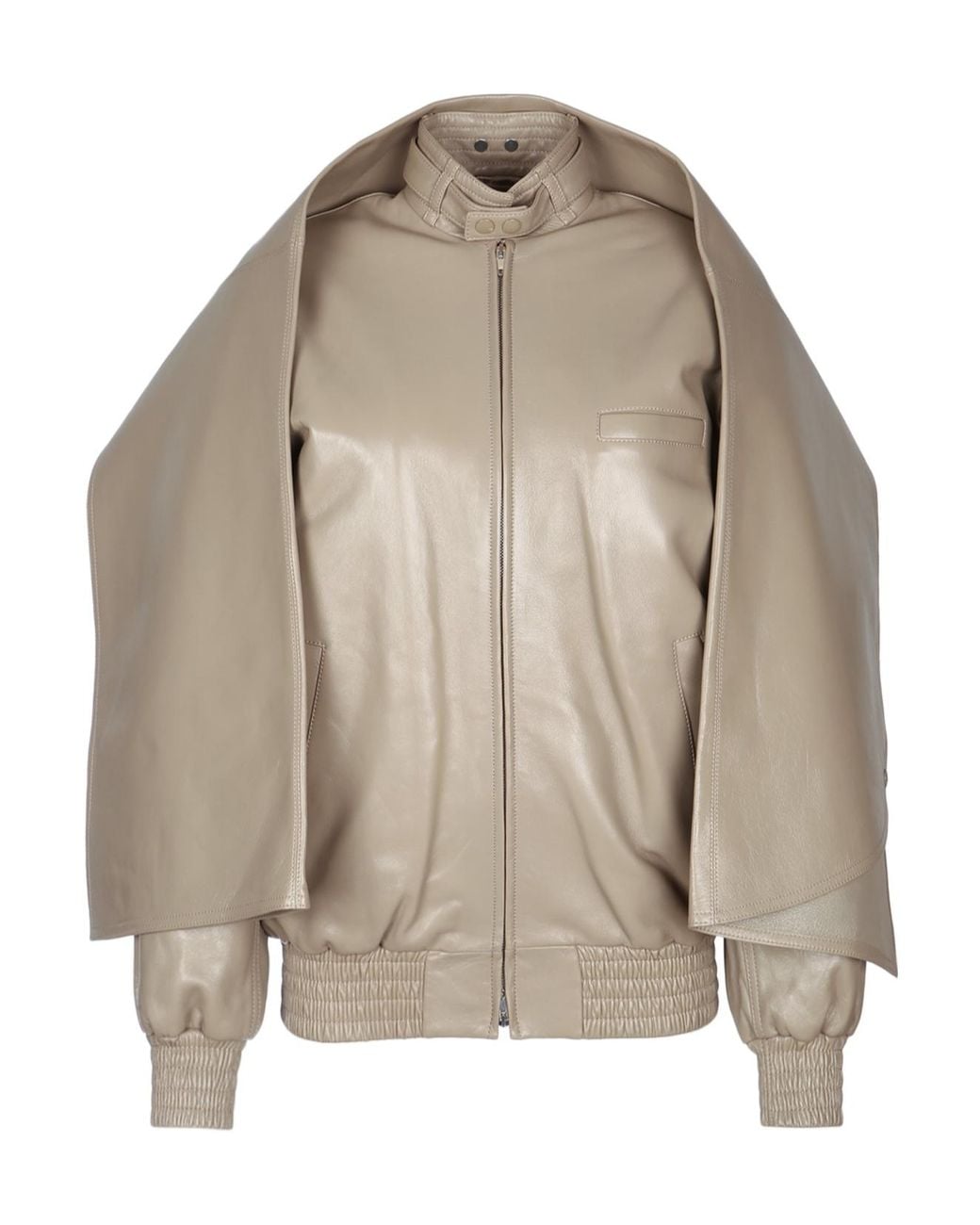 Phoebe Philo Brown Zipper Leather Jacket