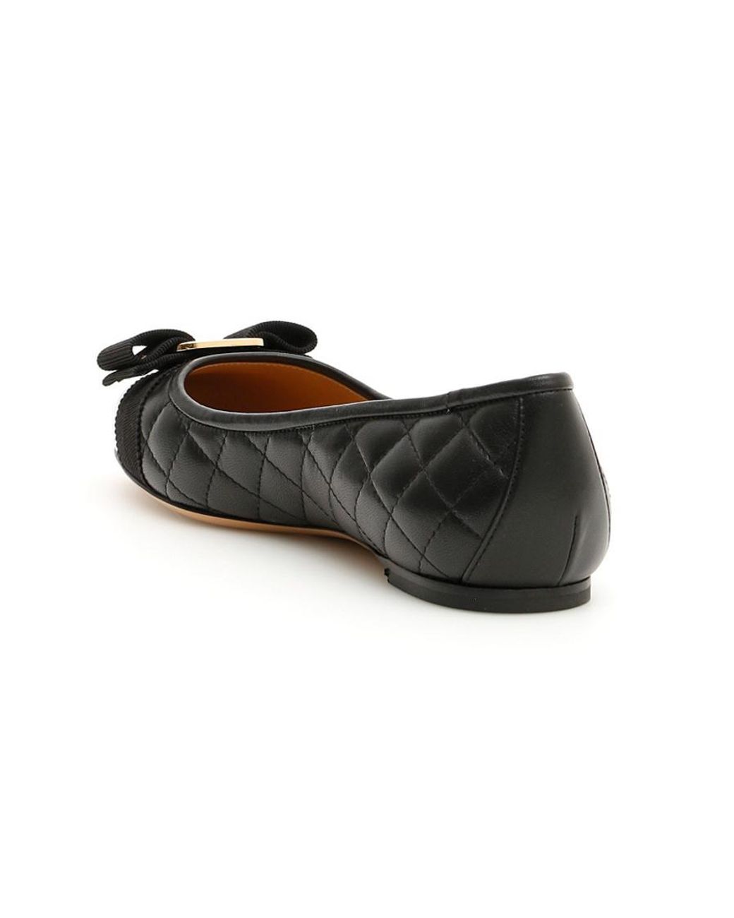Ferragamo Black Ferragamo Varina Ballet Flats