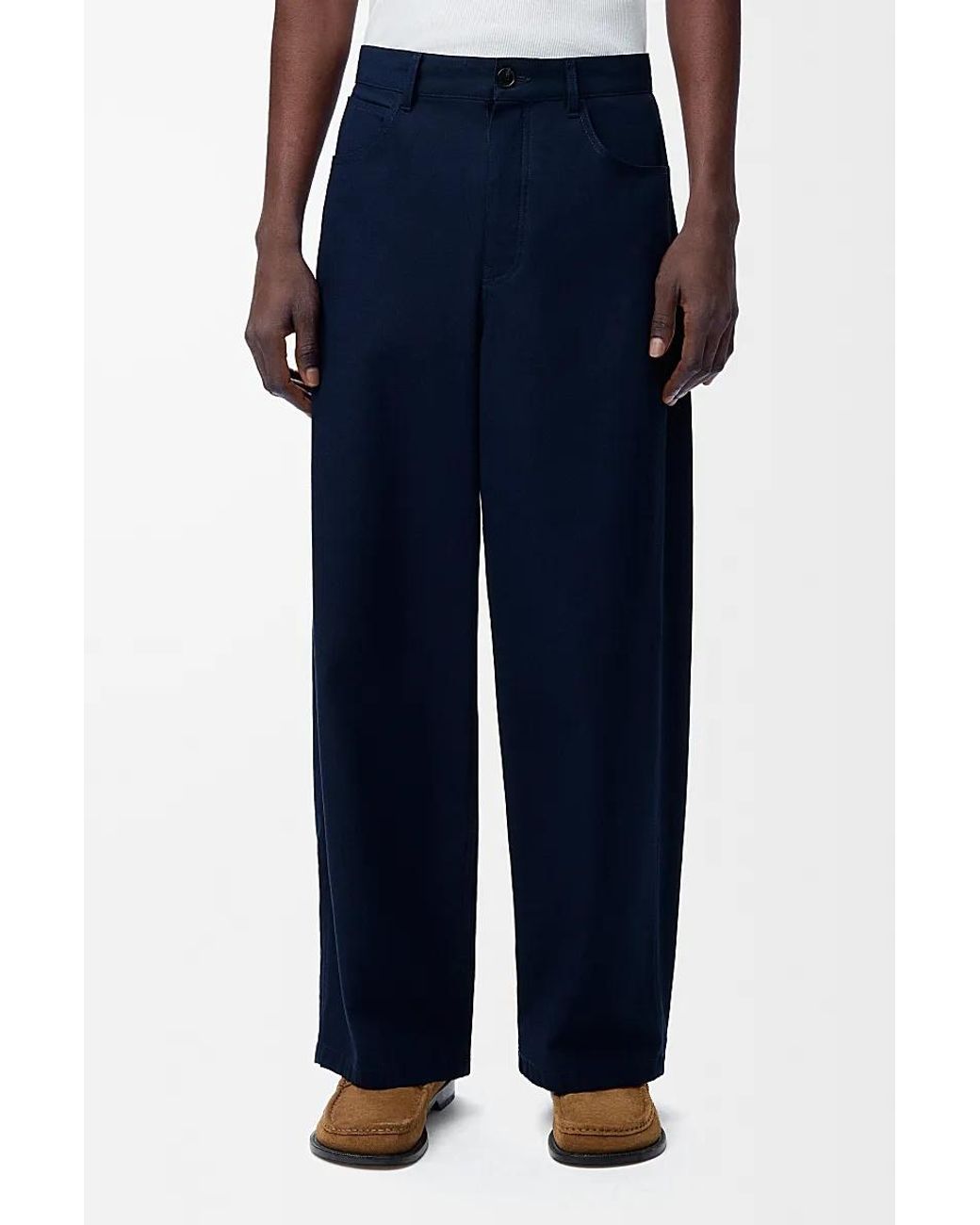 Loewe Blue Cotton Carpenter Trousers for men