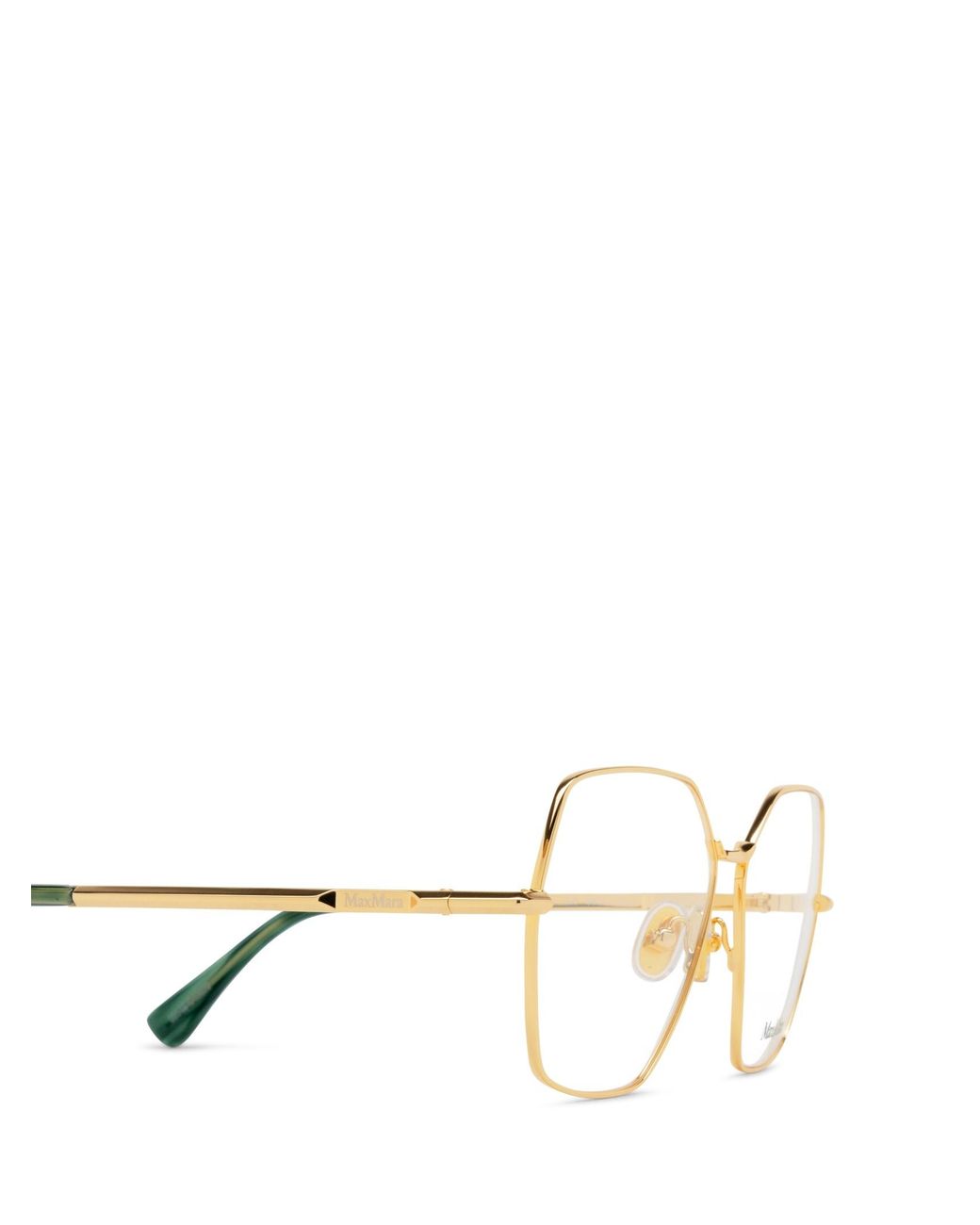 Max Mara White Geometric Optical Glasses