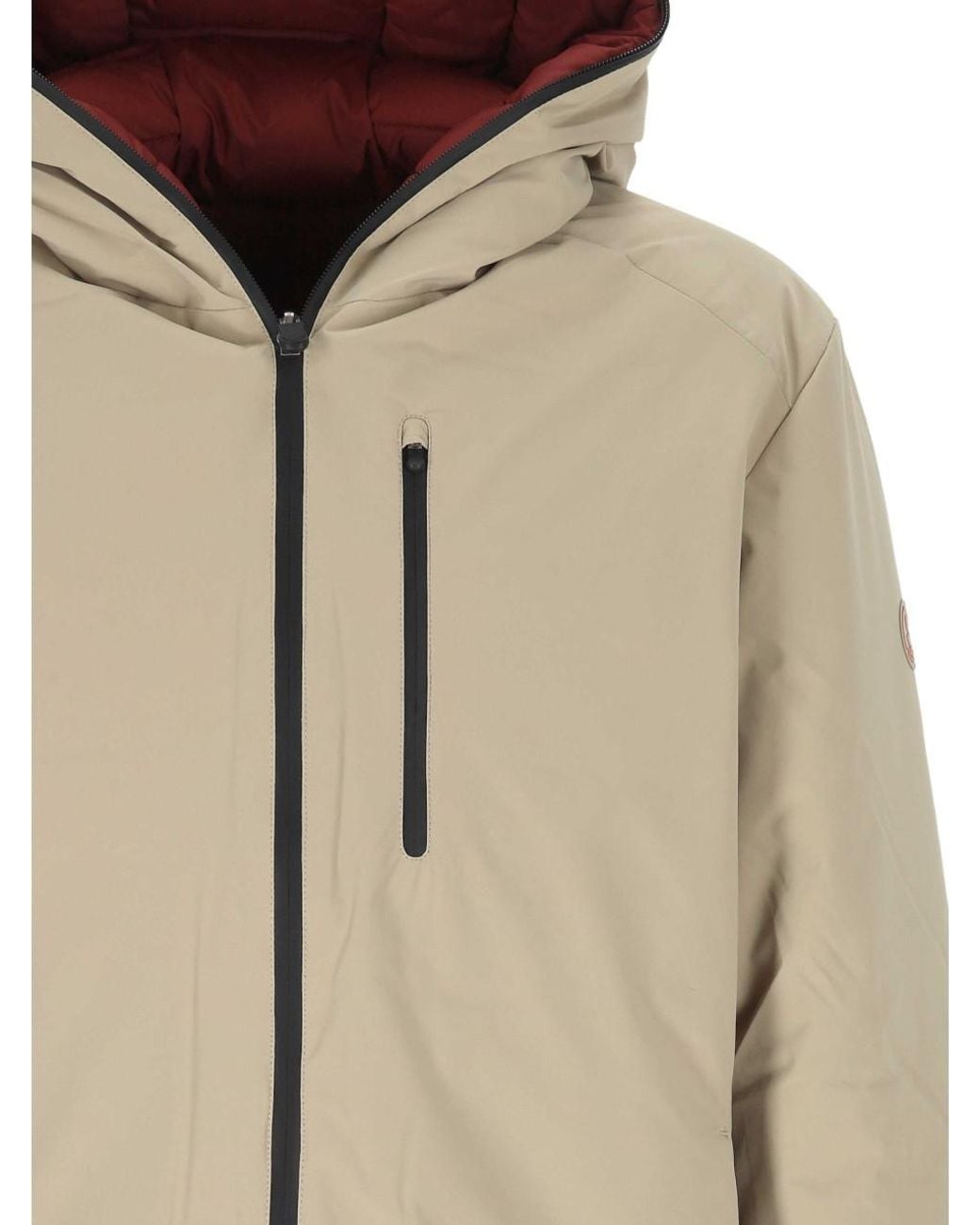 Save The Duck Natural Long-Sleeved Hooded Padded Jacket for men