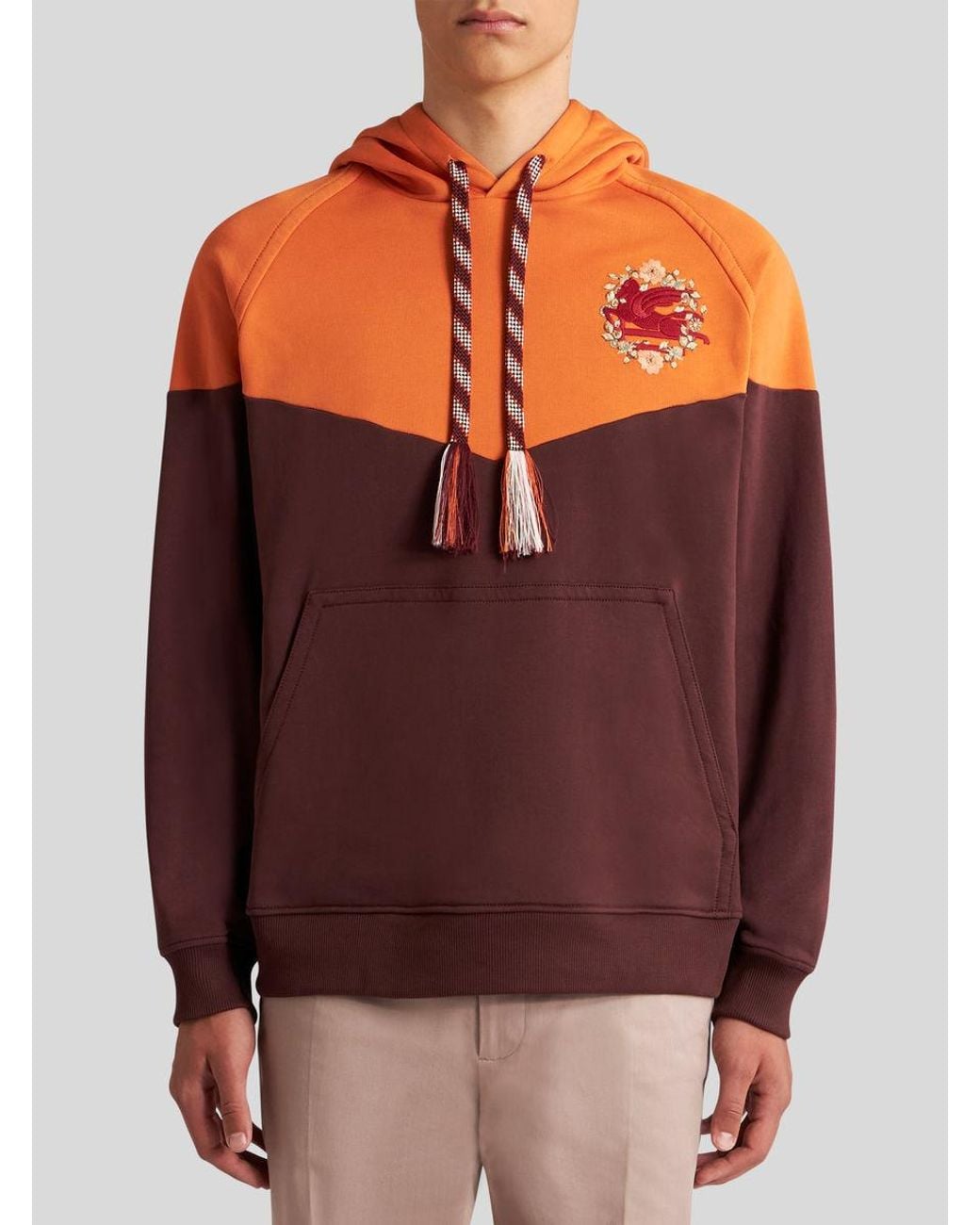 Etro Purple Polo En Coton À Motif Pegaso Brodé for men