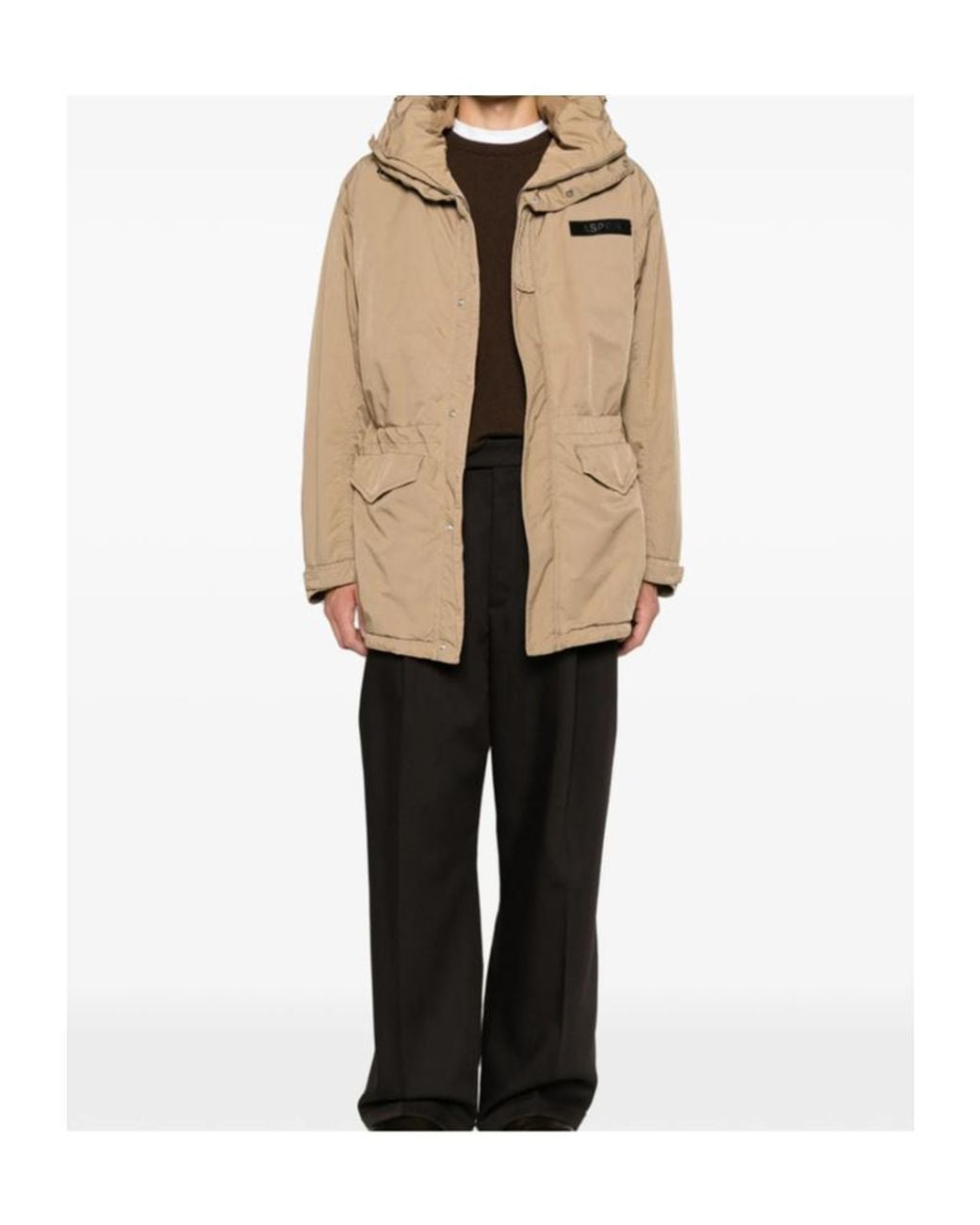 Aspesi Natural Boom Winter Hooded Parka Jacket for men