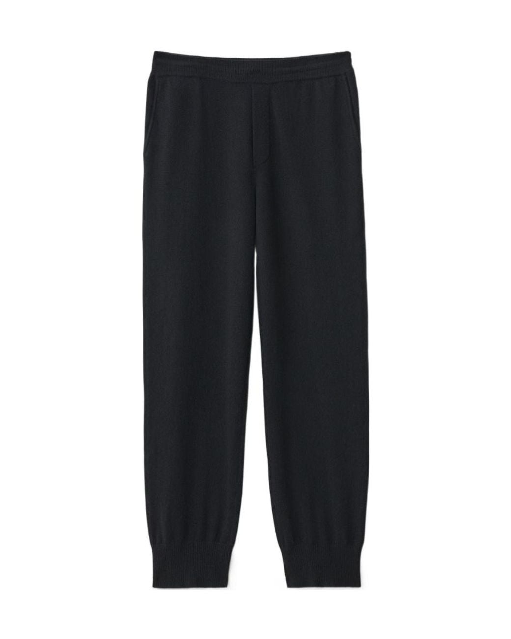 Lisa Yang Black Ribbed Cuff Knitted Trousers for men