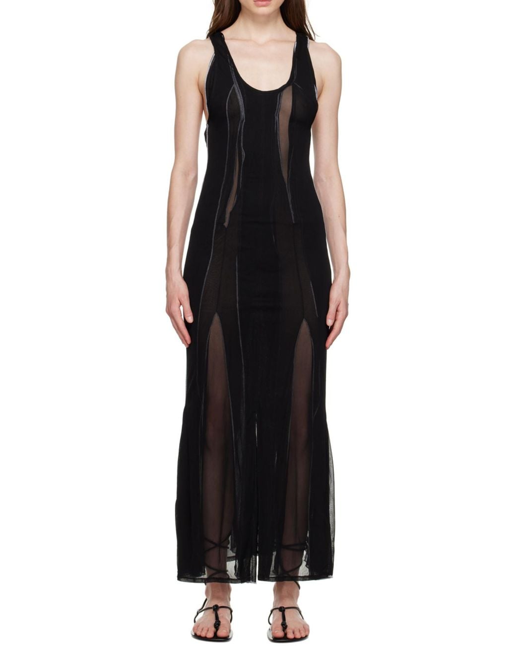 Y. Project Black Sheer Sleeveless Dress
