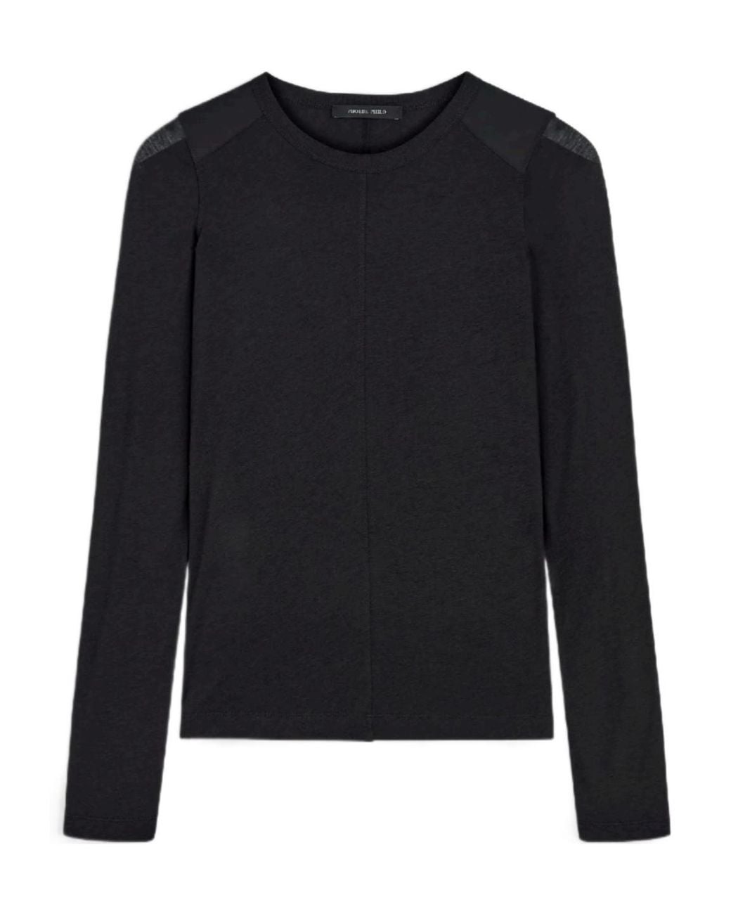 Phoebe Philo Black Long-Sleeve Panelled Top
