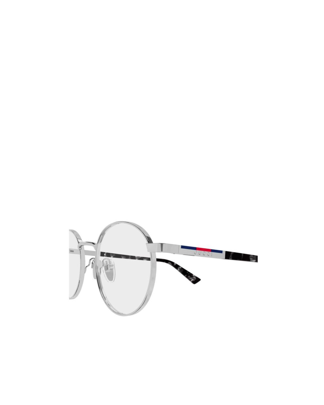 Gucci White Eyewear Round Frame Glasses for men