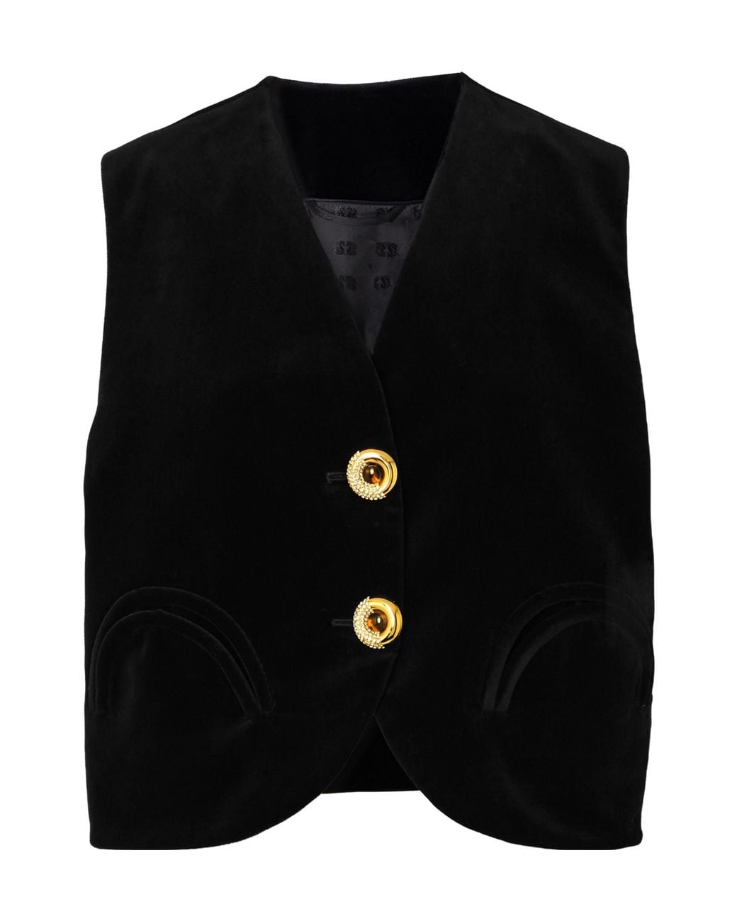 Blazé Milano Black V-Neck Sleeveless Vest