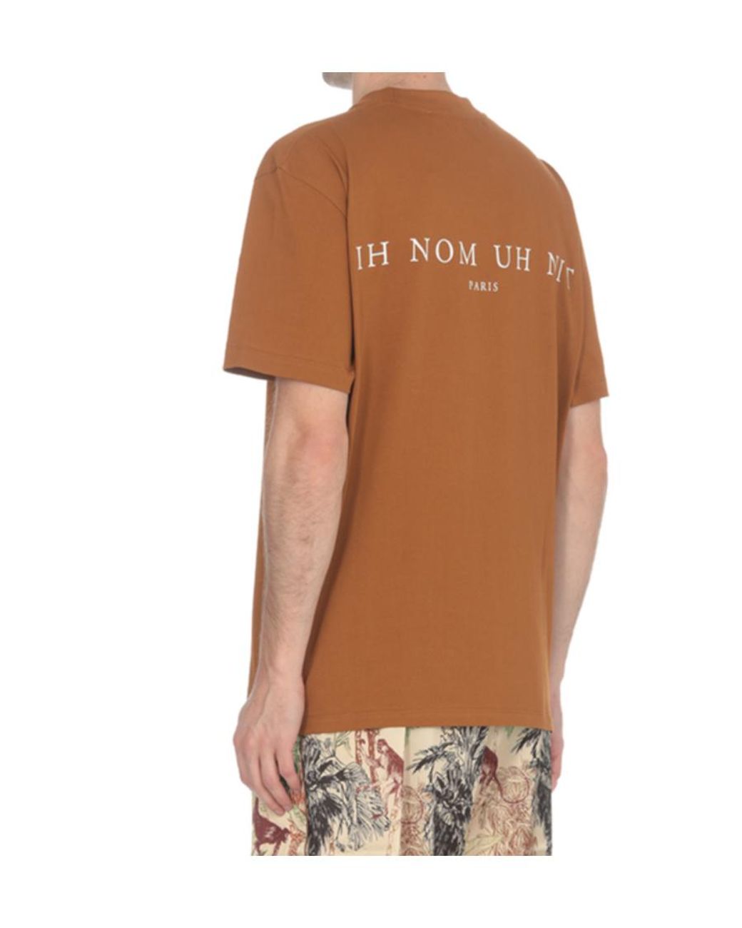 Ih Nom Uh Nit Brown Short-Sleeved T-Shirt With Round Neck for men