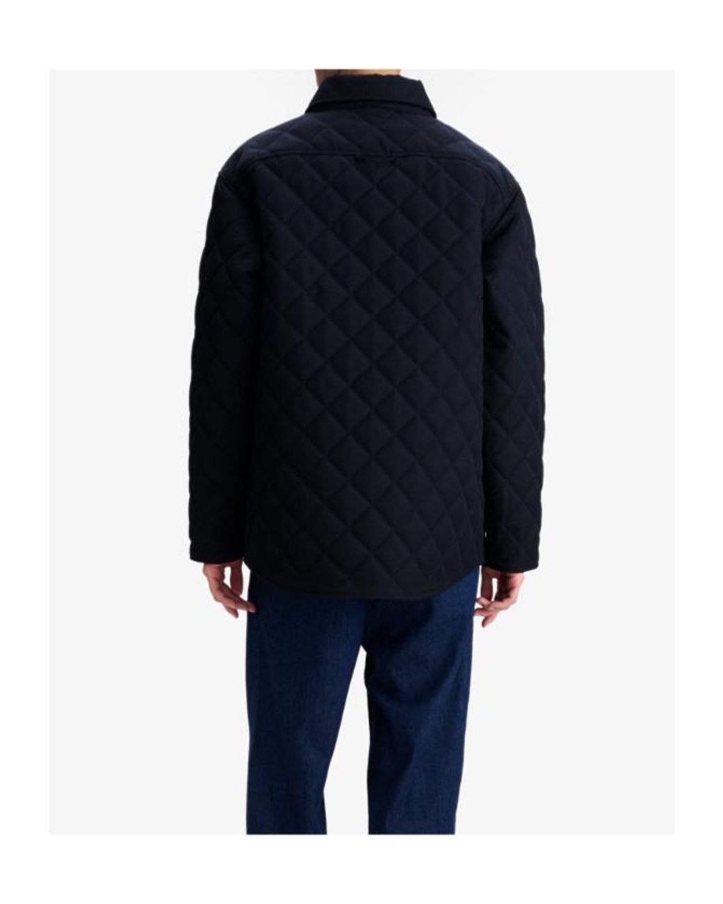A.P.C. Blue Georges Quilted Wool Jacket