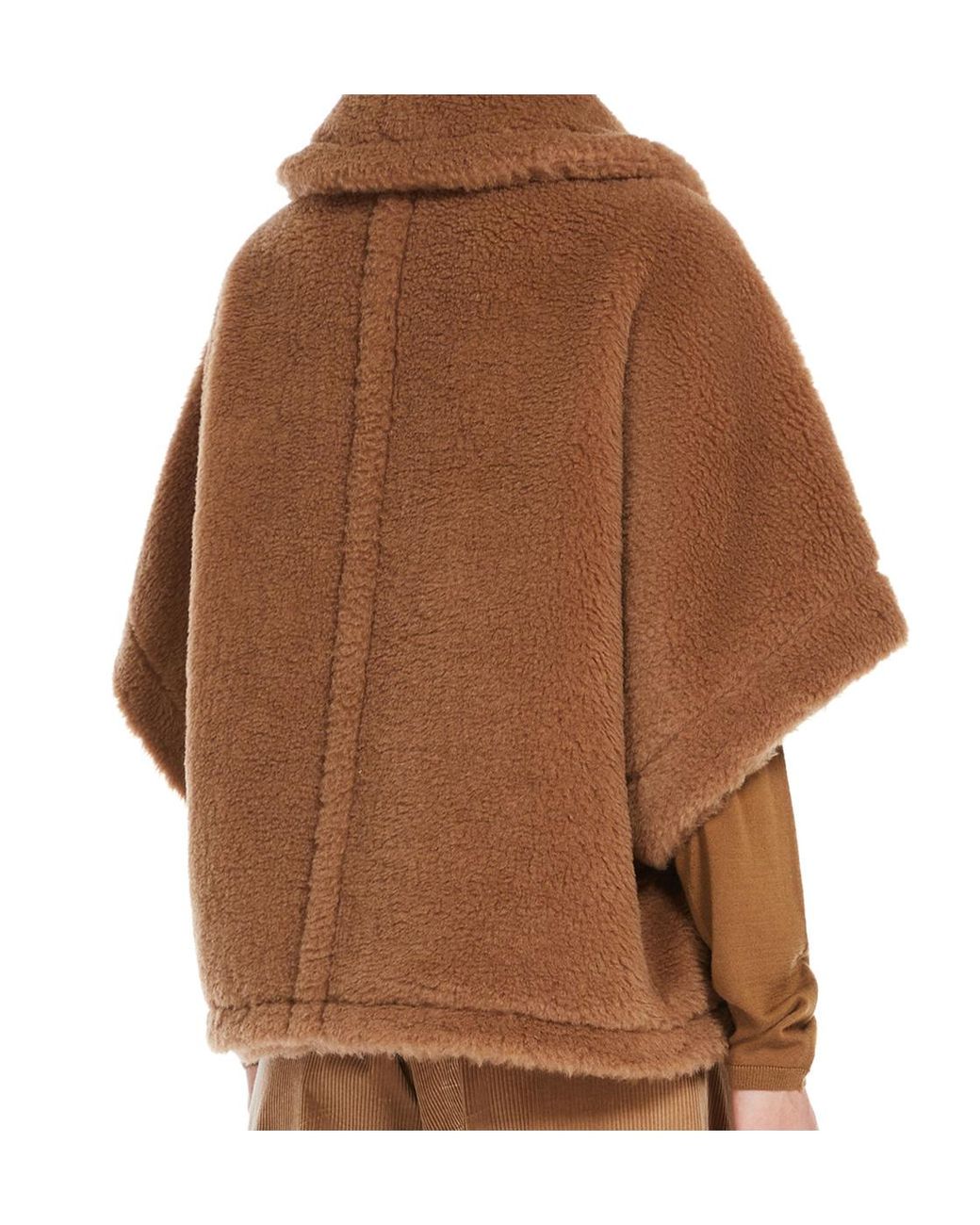 Max Mara Brown Newterzo Button-Up Short-Sleeved Coat