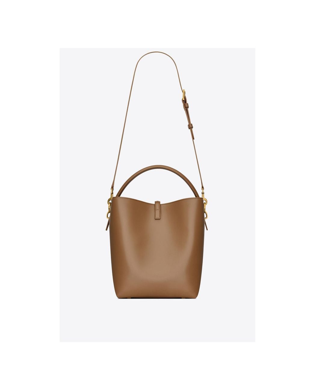 Saint Laurent White Le 37 Logo Plaque Shoulder Bag