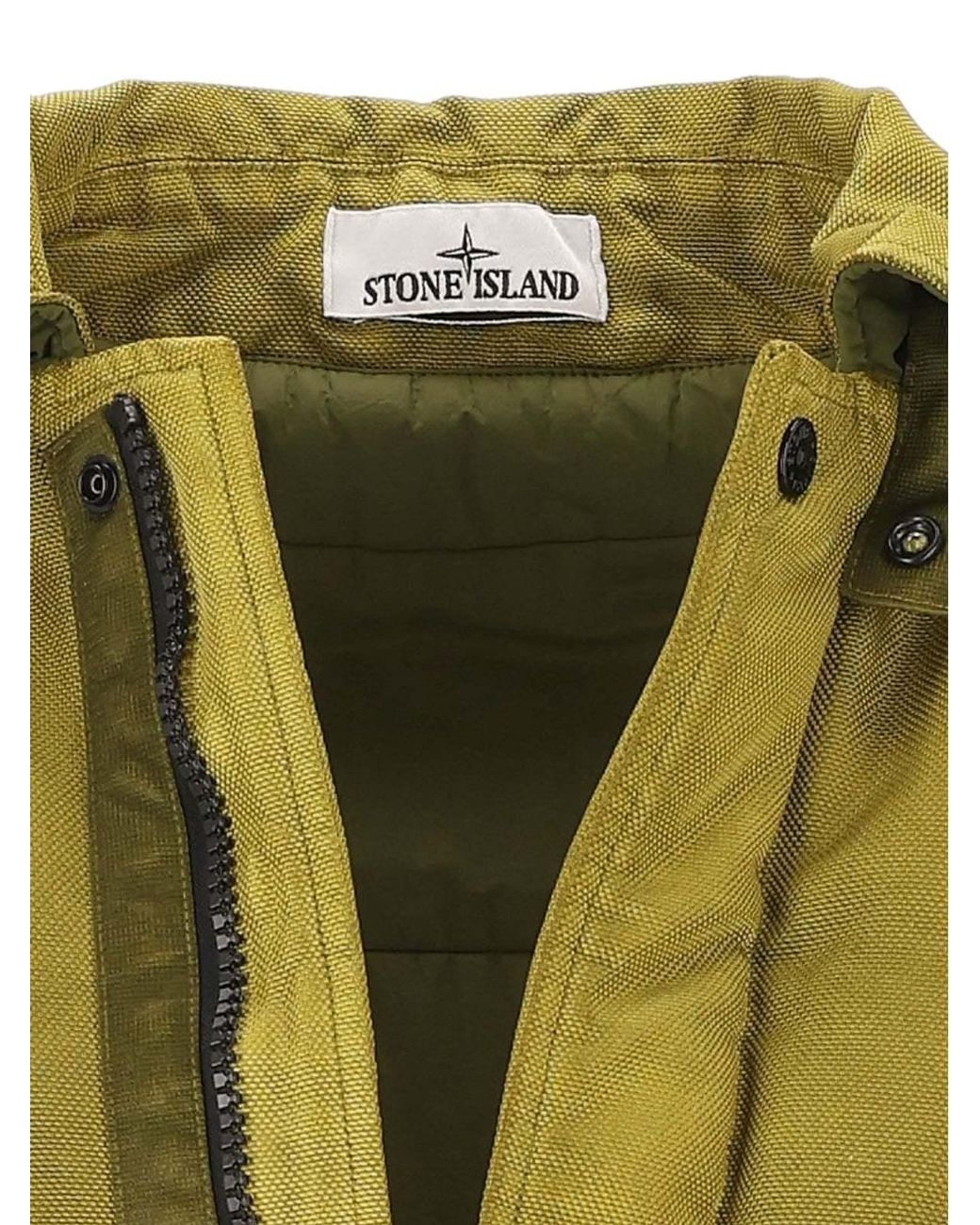 Stone Island Green Logo Patch Hooded Jacket for men