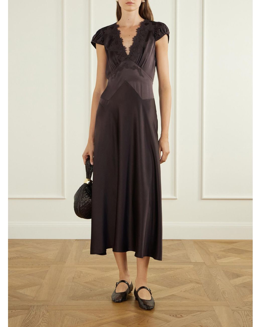 Doen Purple Silk Midi Dress