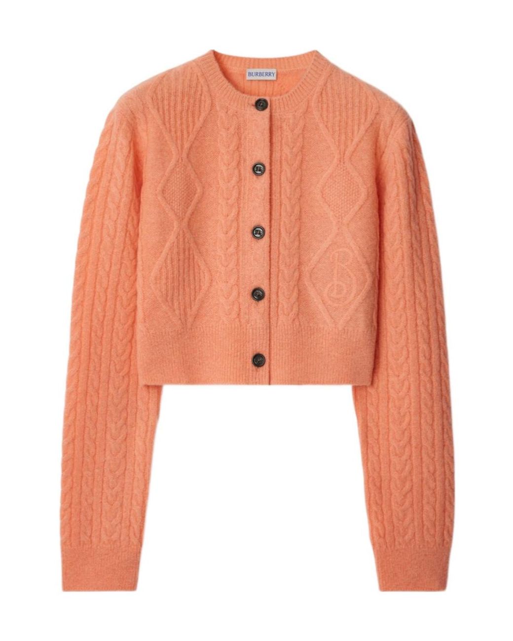 Burberry Orange Cropped Cardigan