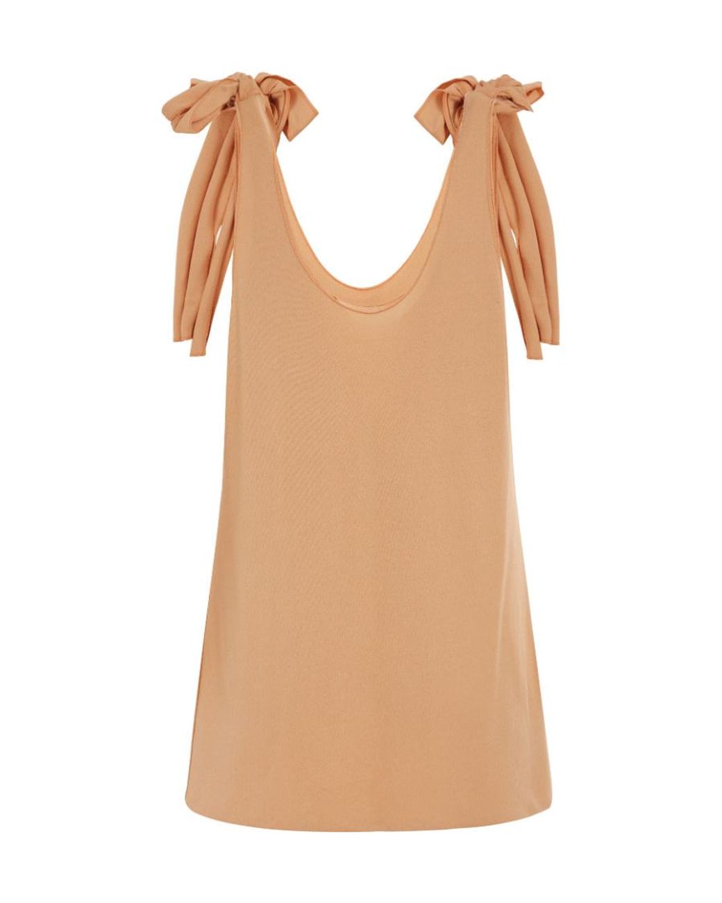 Chloé Natural Tie-Fastening Tank Top
