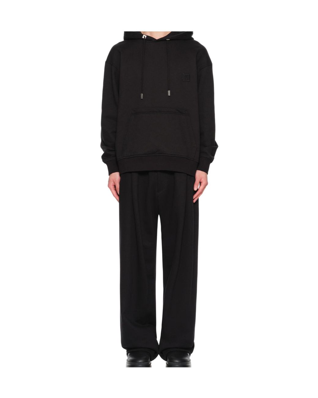 Wooyoungmi Black Hood Sweatshirt for men