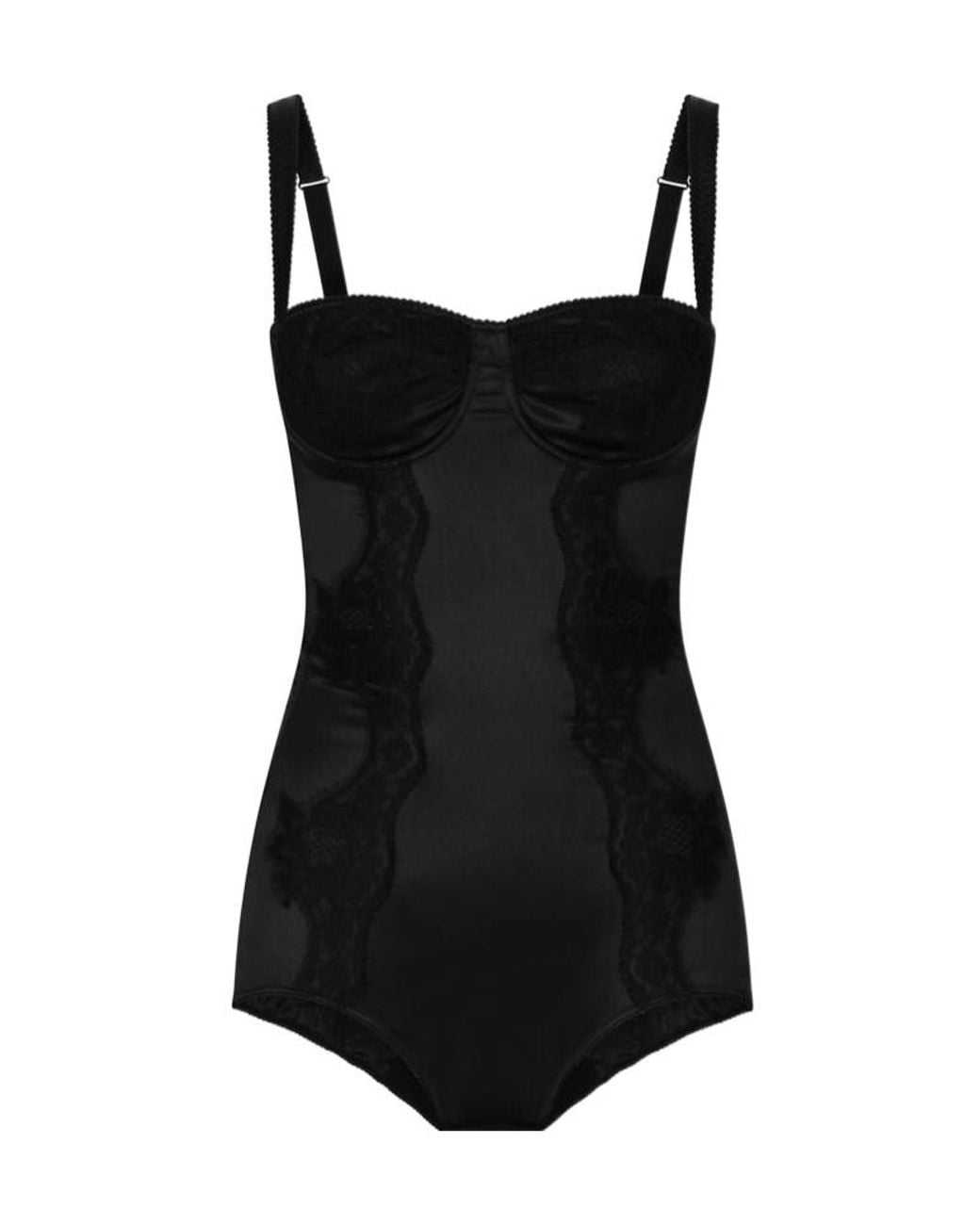 Dolce & Gabbana Black Silk Bodysuit