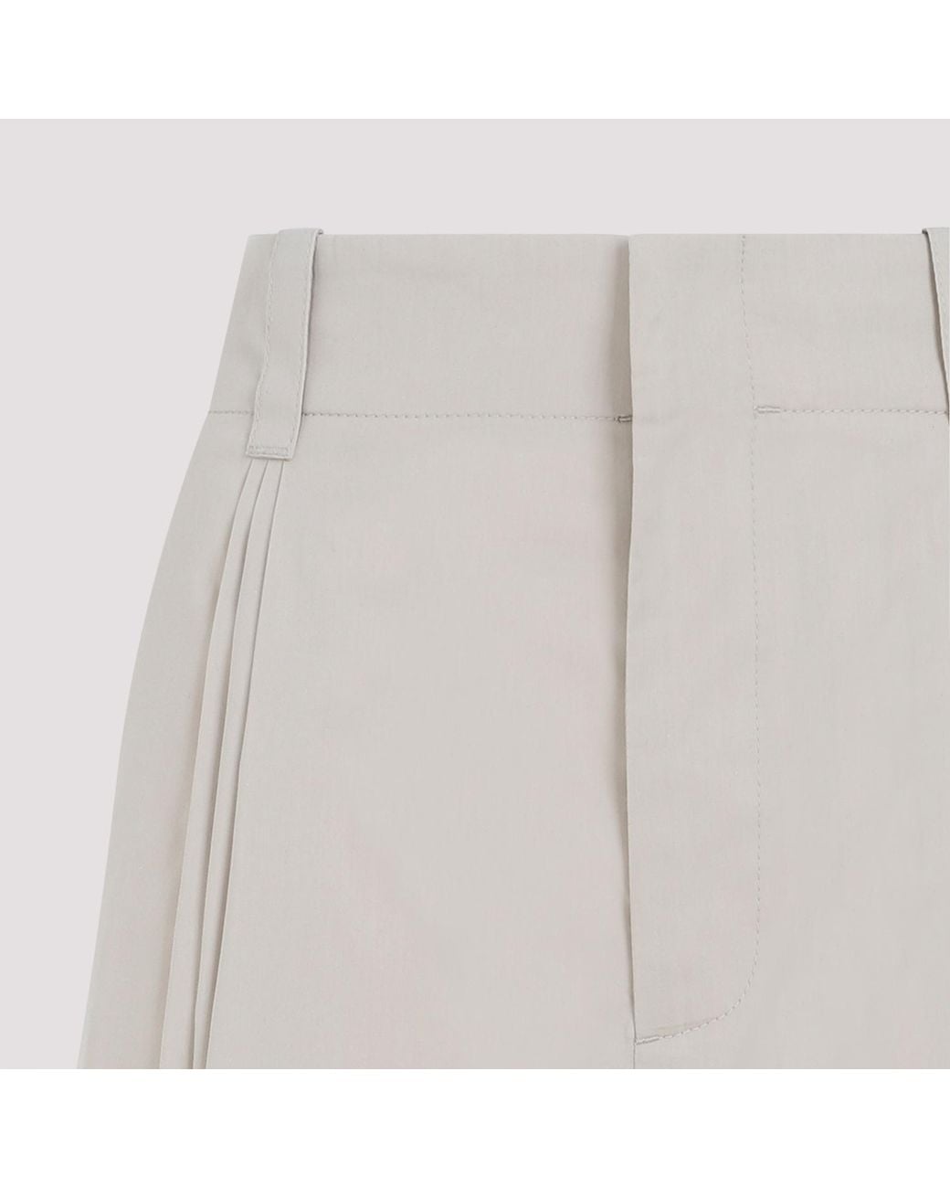 Bottega Veneta White Pleated Detail Tailored Trousers