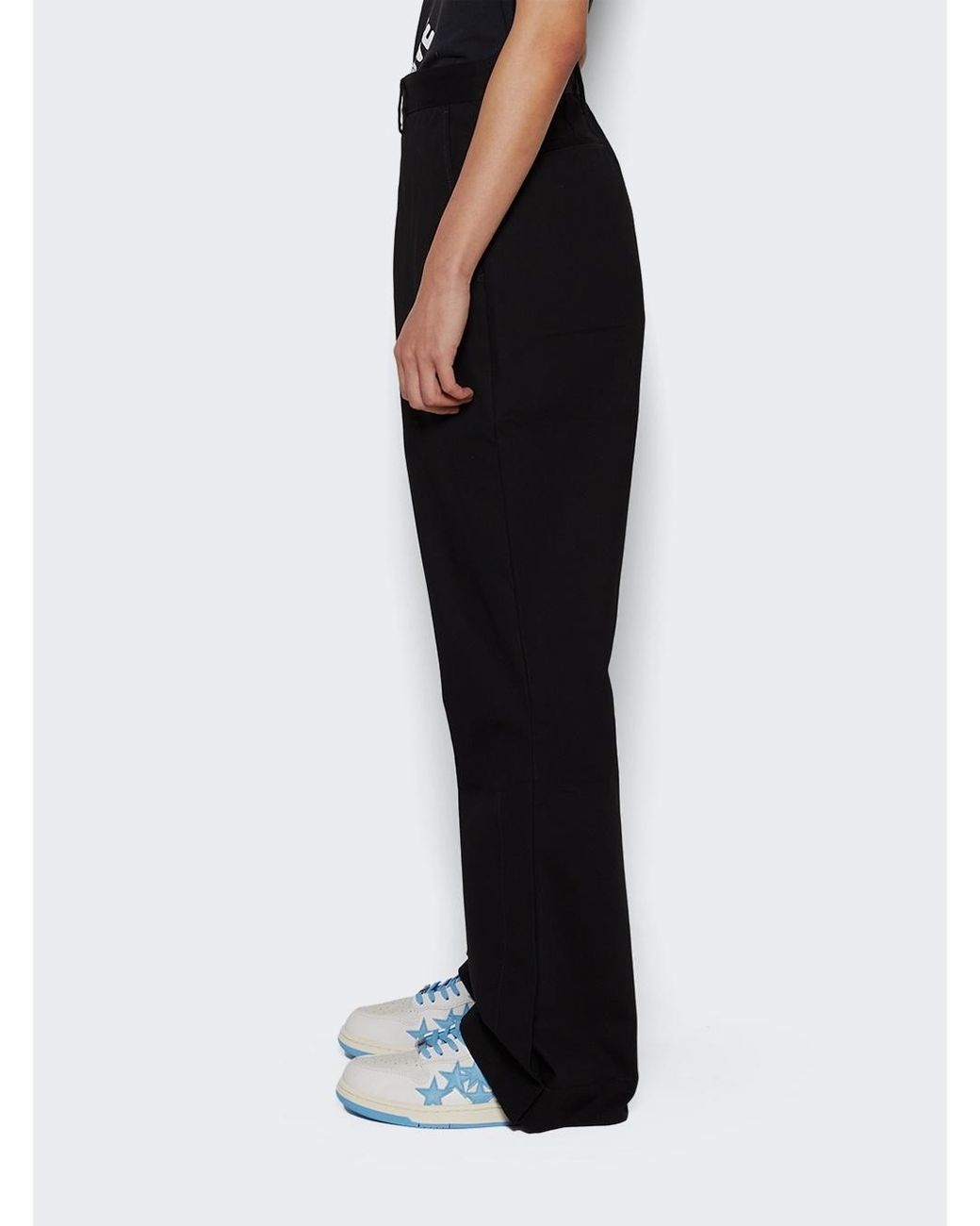 Amiri Black Mid-Rise Flared Trousers for men