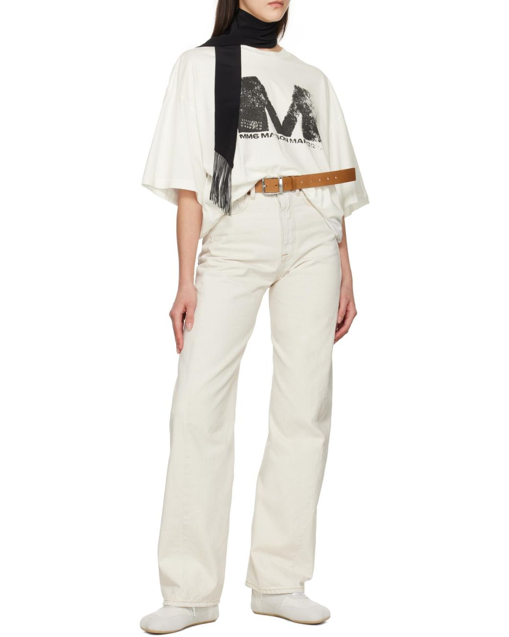 MM6 by Maison Margiela White Anatomic Sneakers