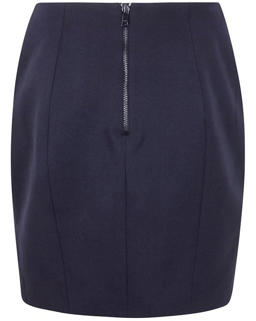 Balmain Black Belted Mini Skirt