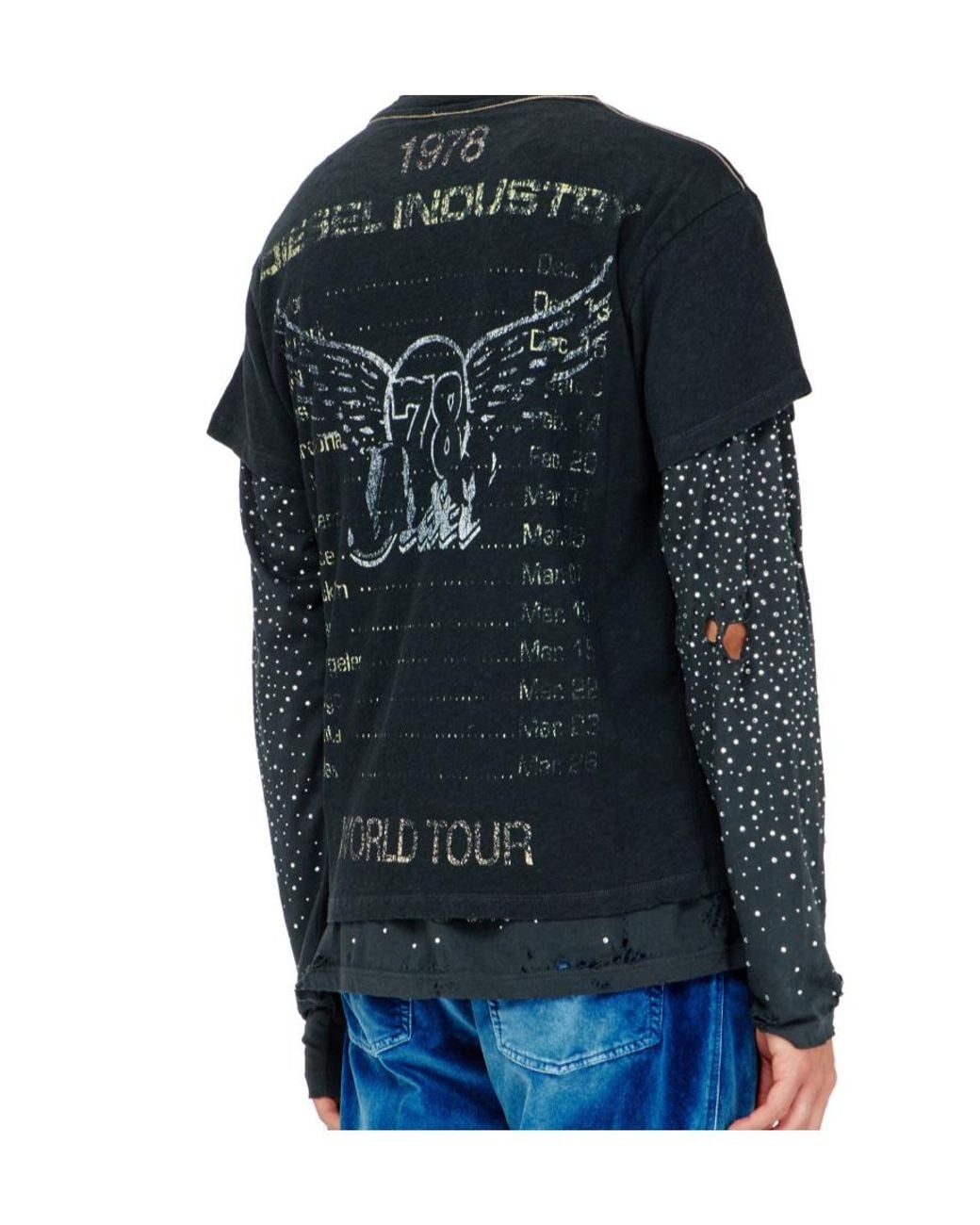 DIESEL Black Apos;S Gerio 78 Crewneck T-Shirt for men