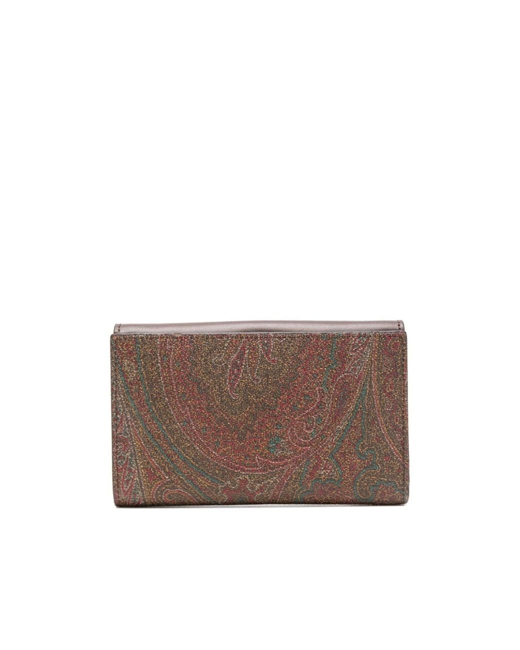 Etro Brown Paisley-Printed Wallet