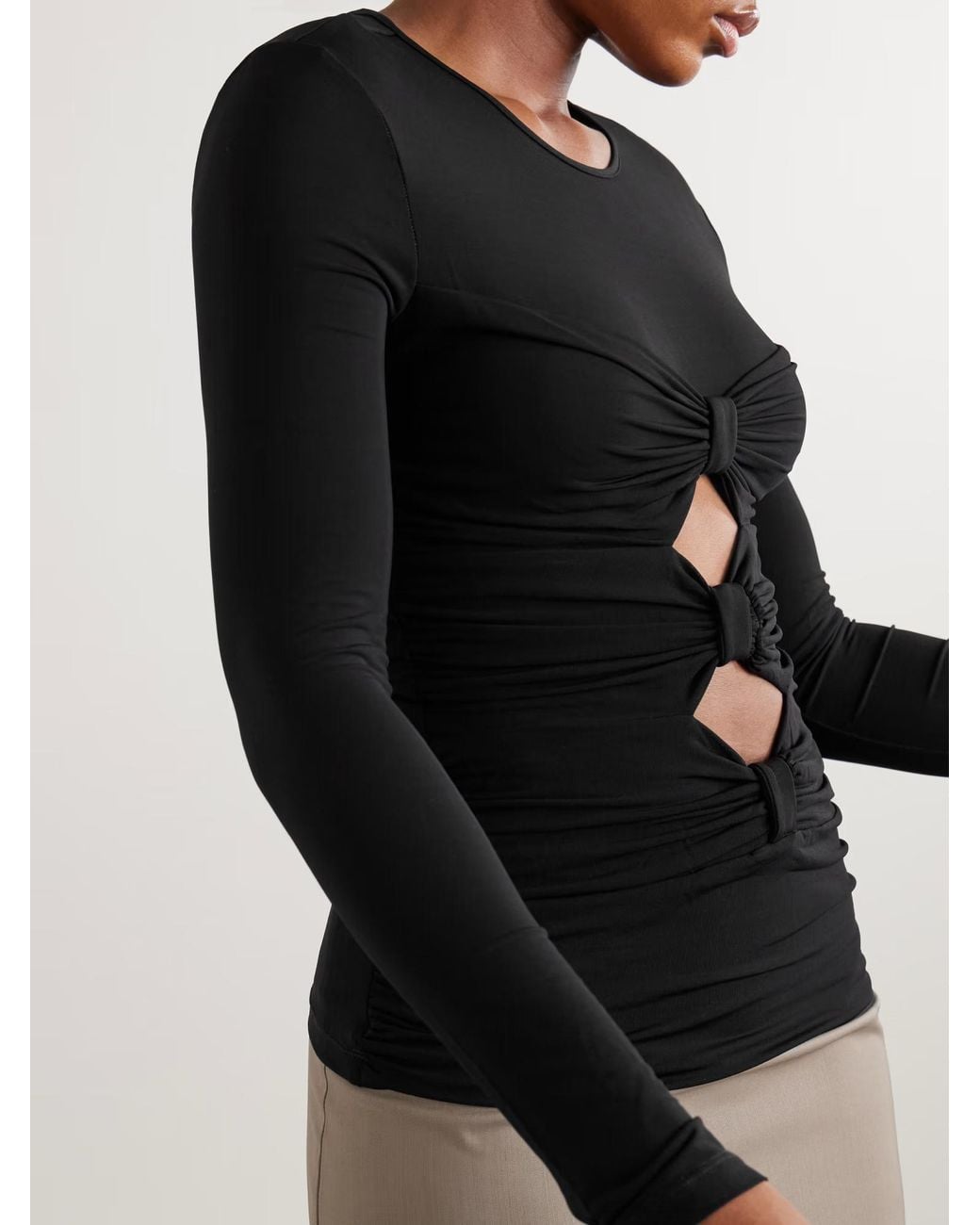 Isabel Marant Black Gladice Bow-Detailed Top