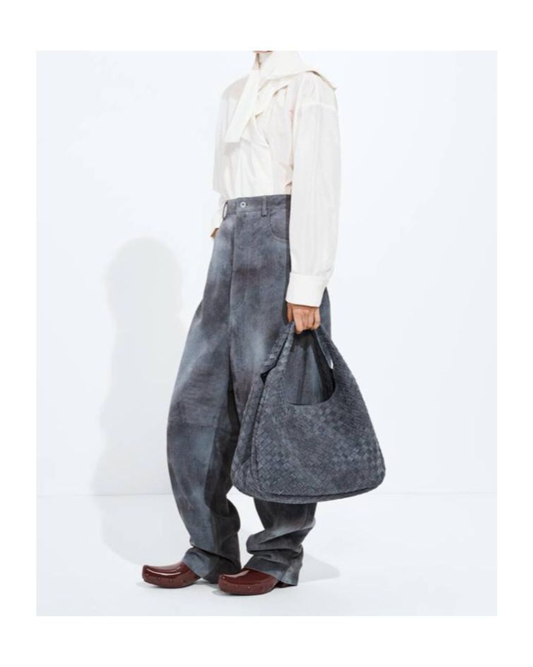 Bottega Veneta Gray Large Campana