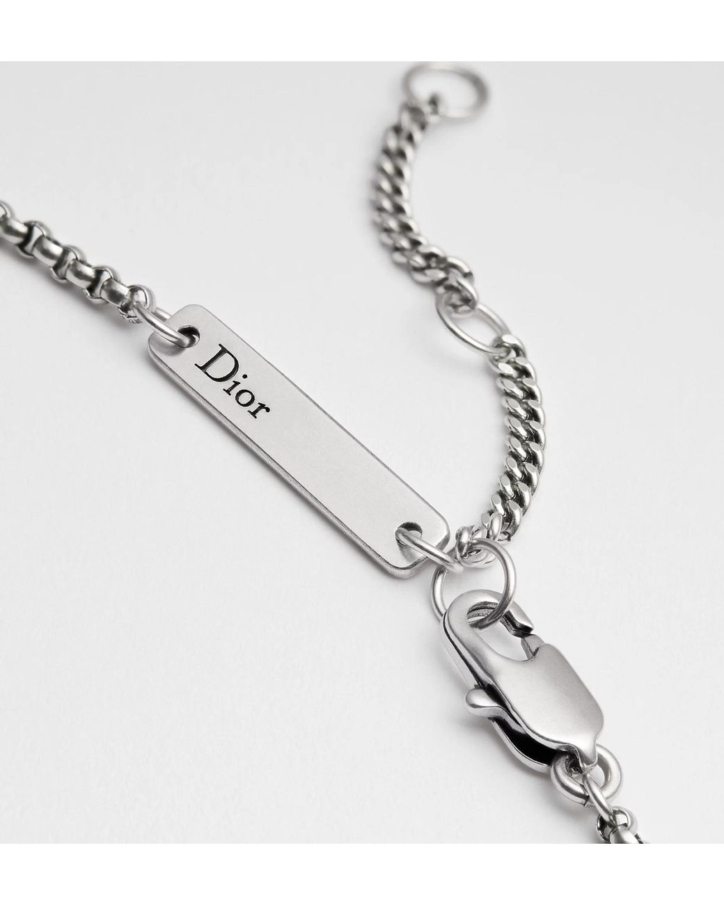 Dior Metallic Cameo Bee Necklace for men