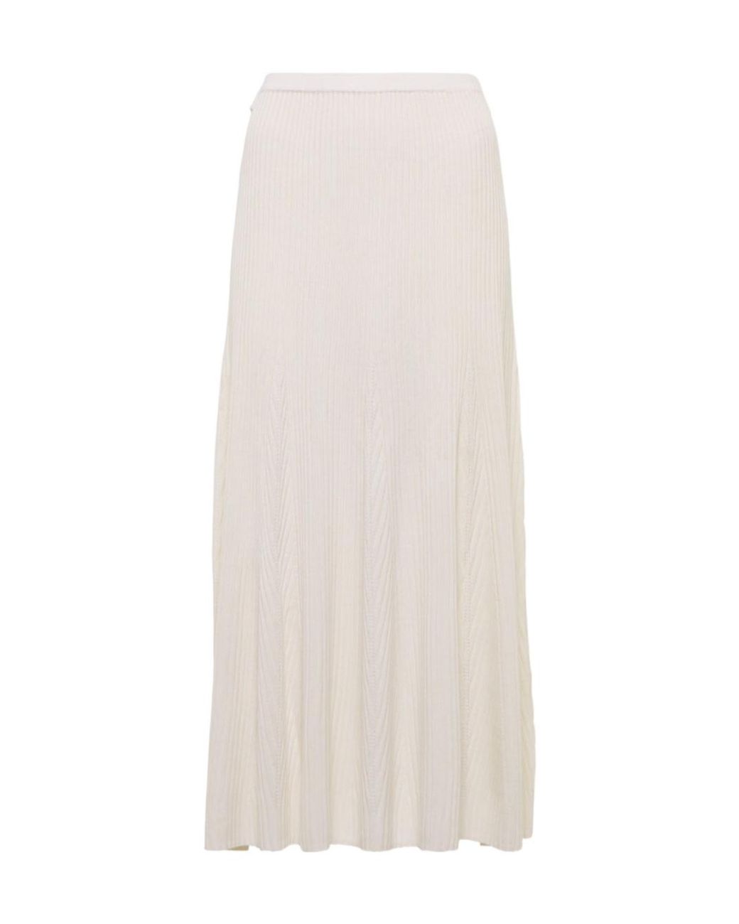 Gabriela Hearst White Meda Silk And Cashmere Midi Skirt