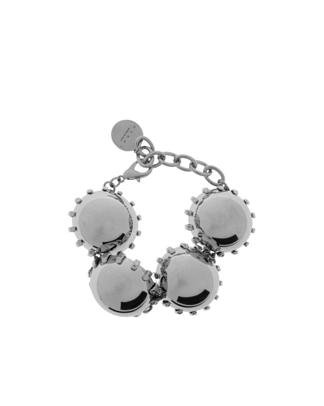 Marni Metallic Beaded Toggle Chained Bracelet