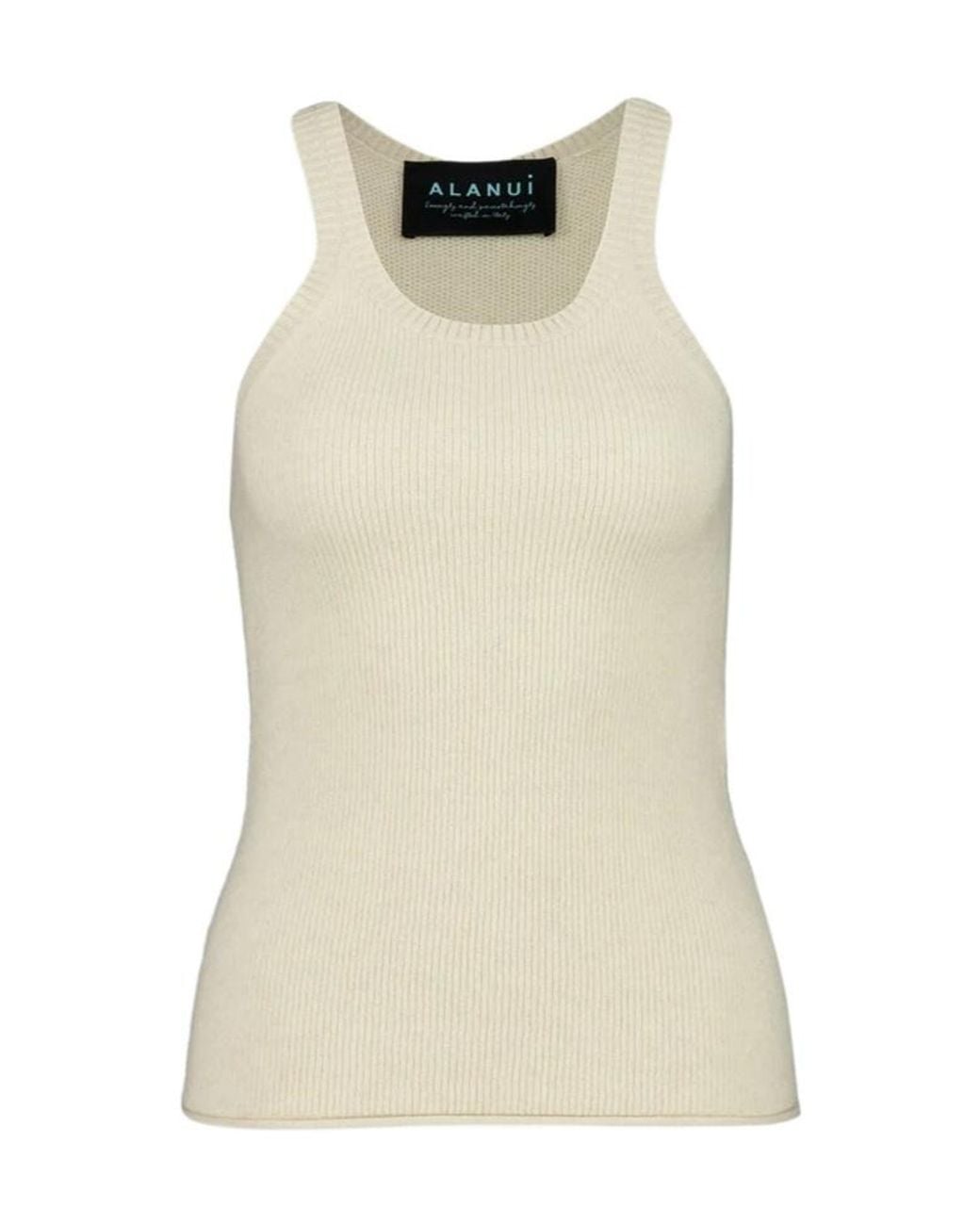 Alanui Natural Ribbed Tank Top