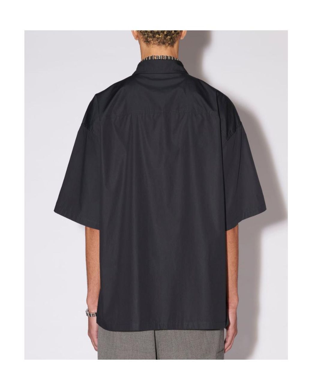 Ambush Blue Logo-Patch Buttoned Shirt for men