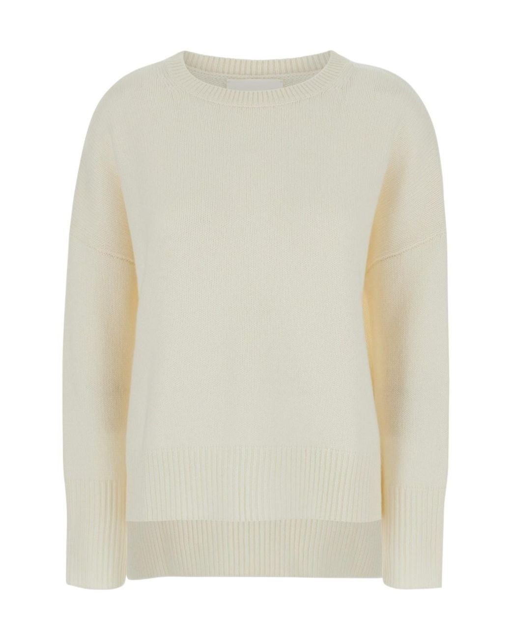 Lisa Yang White Mila Crewneck Knitted Jumper