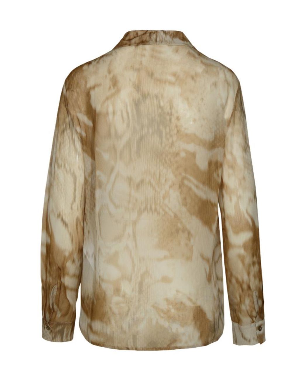 Blumarine Natural Two-Tone Viscose Shirt