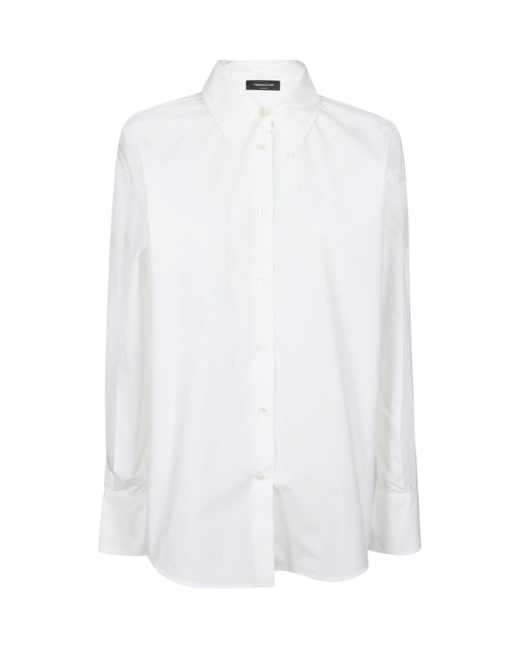 Fabiana Filippi White Long Sleeved Poplin Shirt