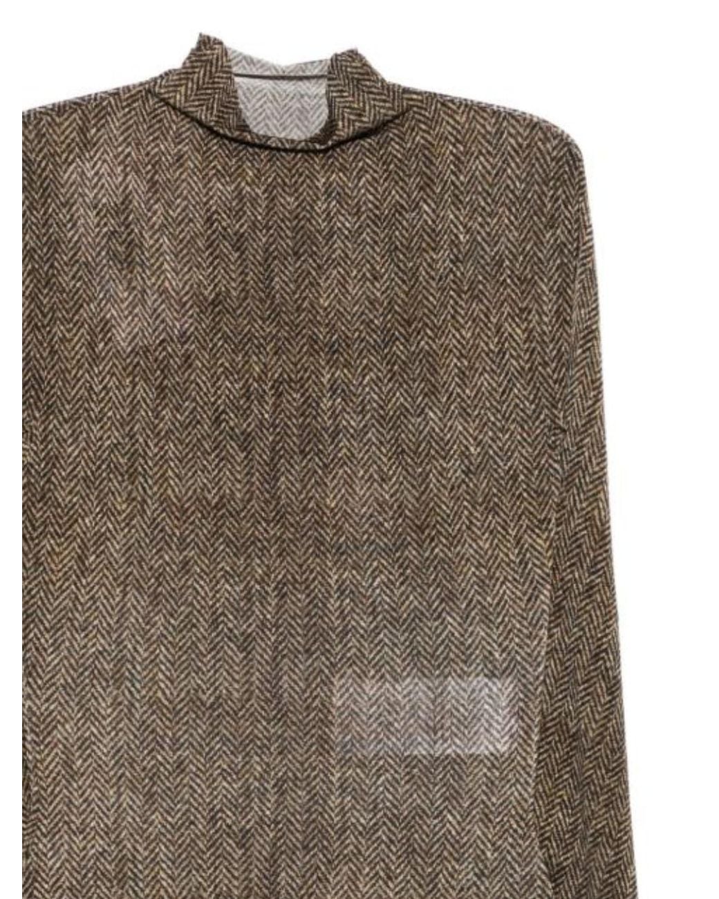 Maison Margiela Brown Long-Sleeve Bodysuit