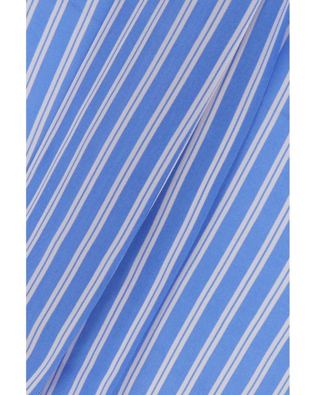 Michael Kors Blue Silk Blend Printed Blouse