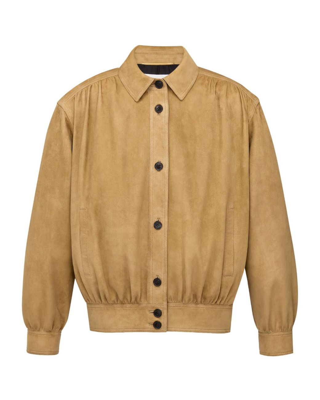 Saint Laurent Natural Button-Up Long-Sleeved Jacket
