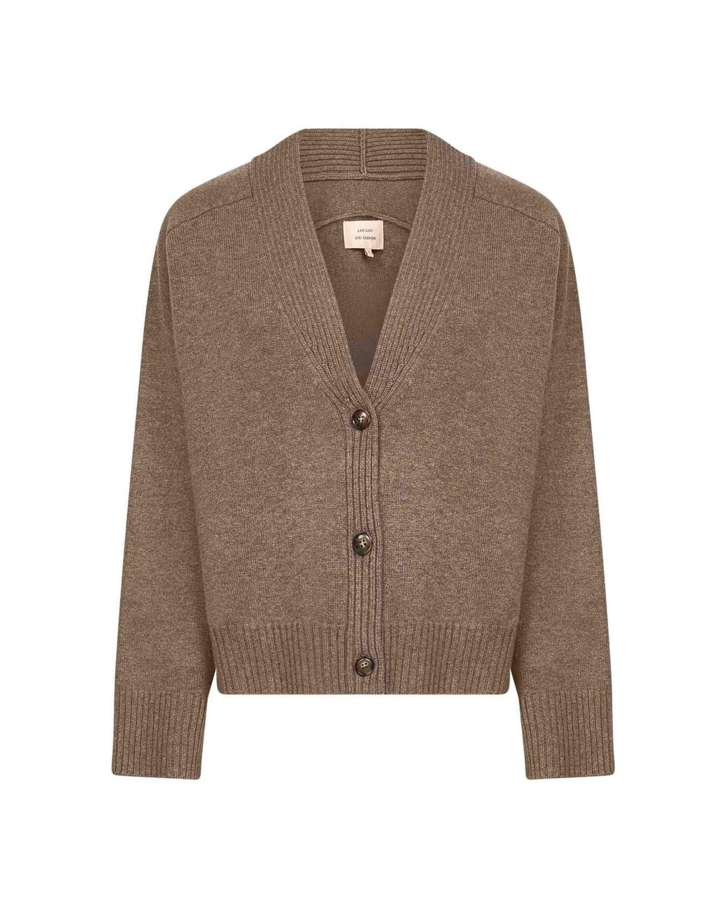 Loulou de Saison Brown Kaia V-Neck Cardigan
