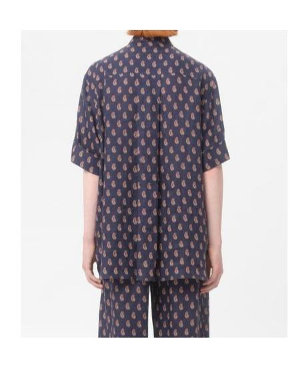 Valentino Blue Lightweight Linen Shirt With Voyage Imaginaire Print for men