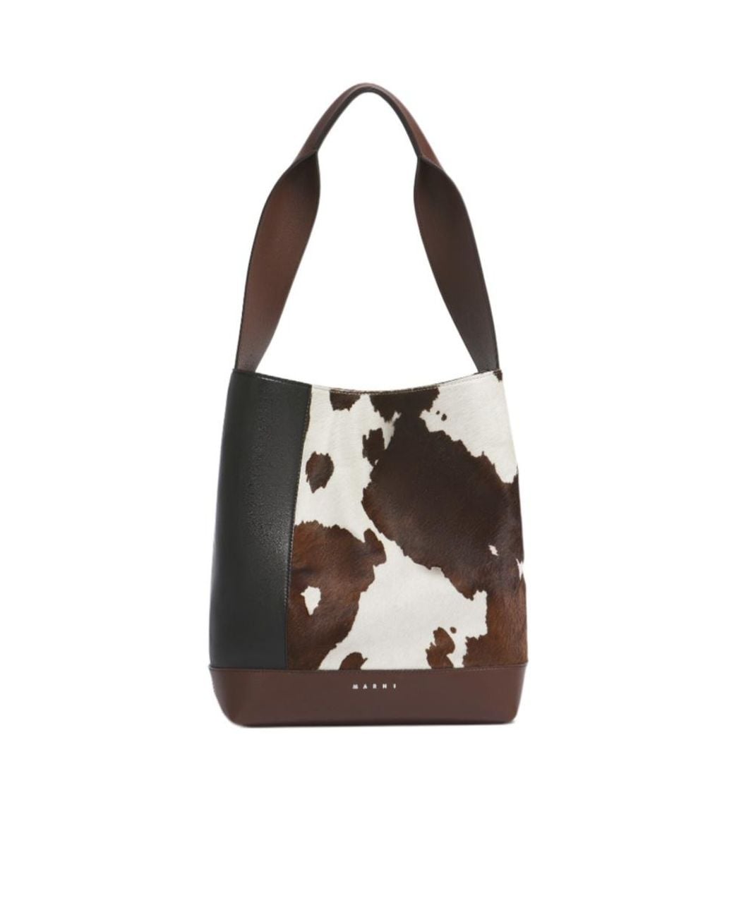Marni White Animal Motif Shoulder Bag