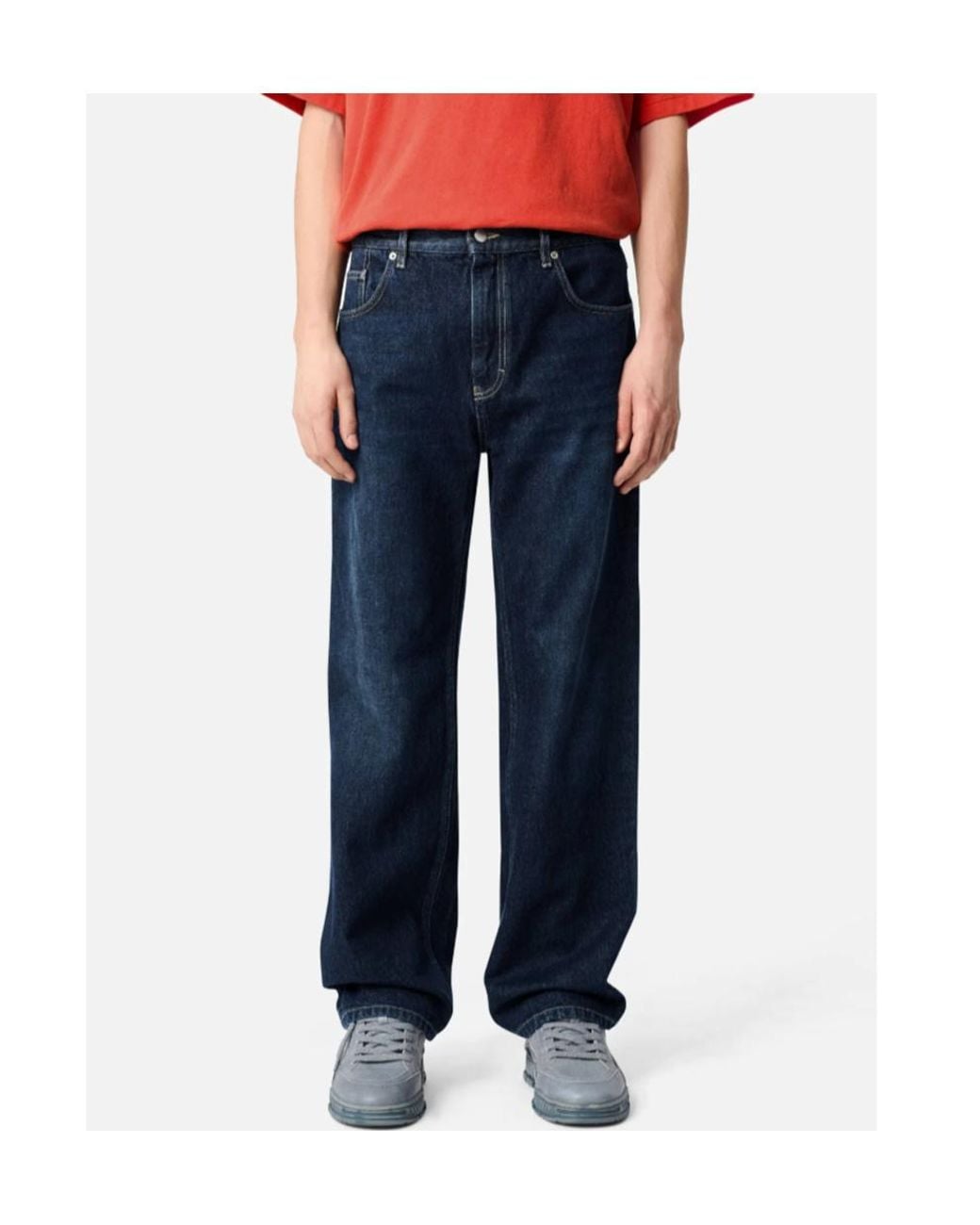 Axel Arigato Blue Cotton Straight Jeans for men